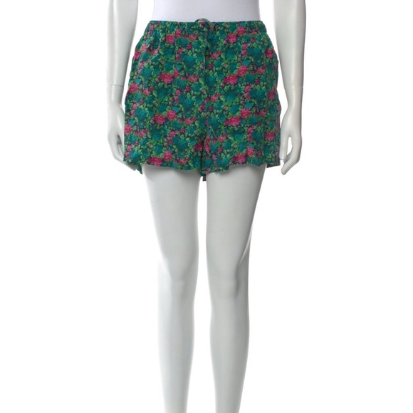 Gucci Pants - Gucci Floral Green and Pink Women's Shorts